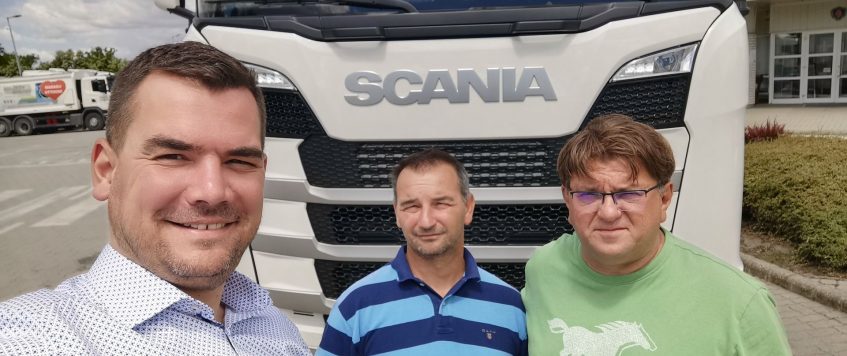 Taking delivery of our new Scania S500 mega tractor unit